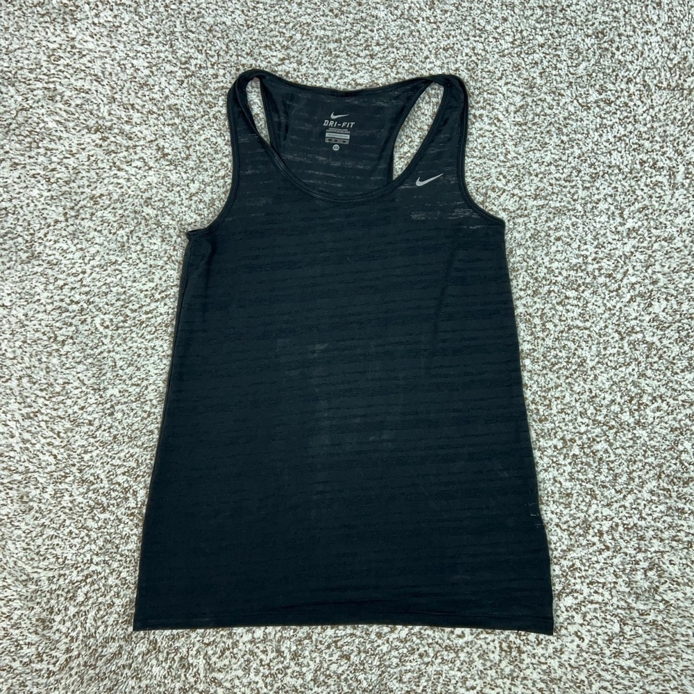 Nike Tank Top Womens XS Black Dri-FIT Racerback Lightweight Running Gym Yoga‎